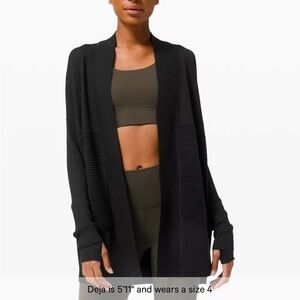 Lululemon Sit in Lotus Wrap Wool Cardigan